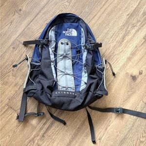The North Face Navy Blue and Gray Slingshot Daypack Backpack